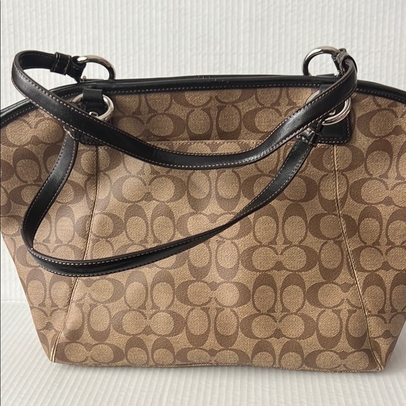 Coach Brown Signature Tote Bag - Picture 7 of 14